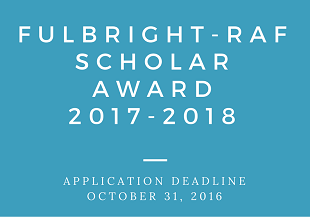 Burse Fulbright – RAF Scholar Award 2017-2018 pe domeniul antreprenoriatului