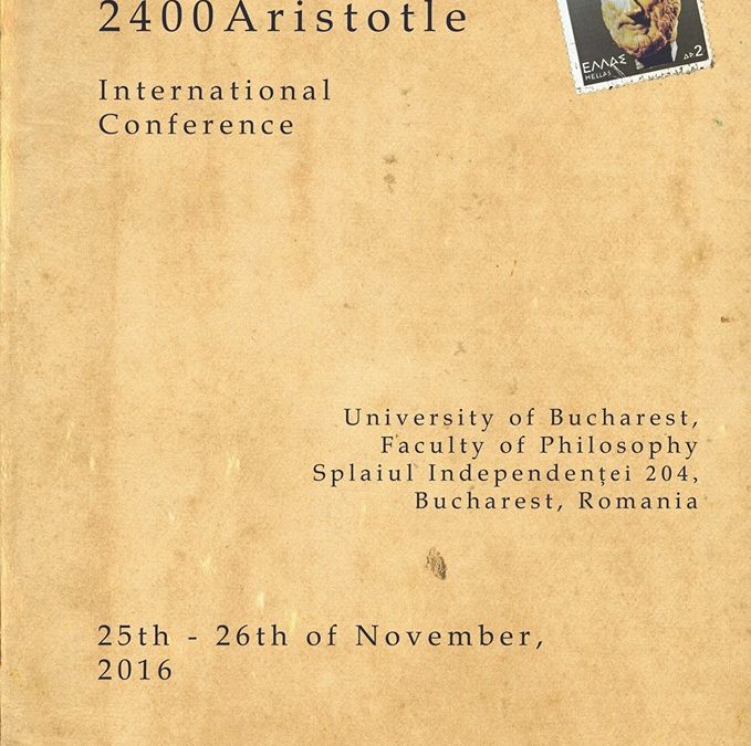 Conferința internațională ”2400 Aristotle” la Facultatea de Filosofie