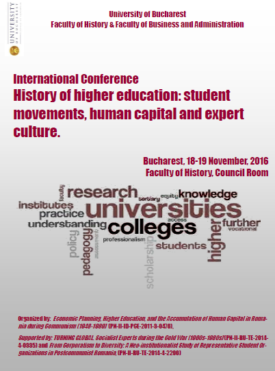 Conferința Internațională ”History of Higher Education: Student Movements, Human Capital and Expert Culture”