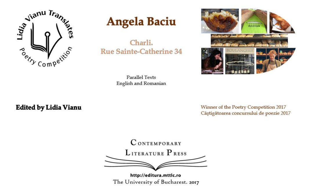 Lansarea volumului ”Lidia Vianu Translates. Angela Baciu: Charli. Rue Sainte–Catherine 34” la Contemporary Literature Press
